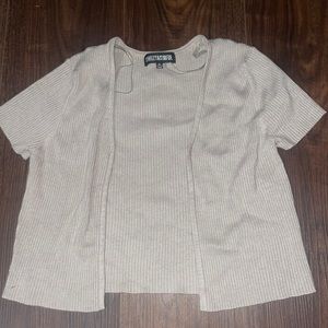 Short Sleeve Cropped Cardigan